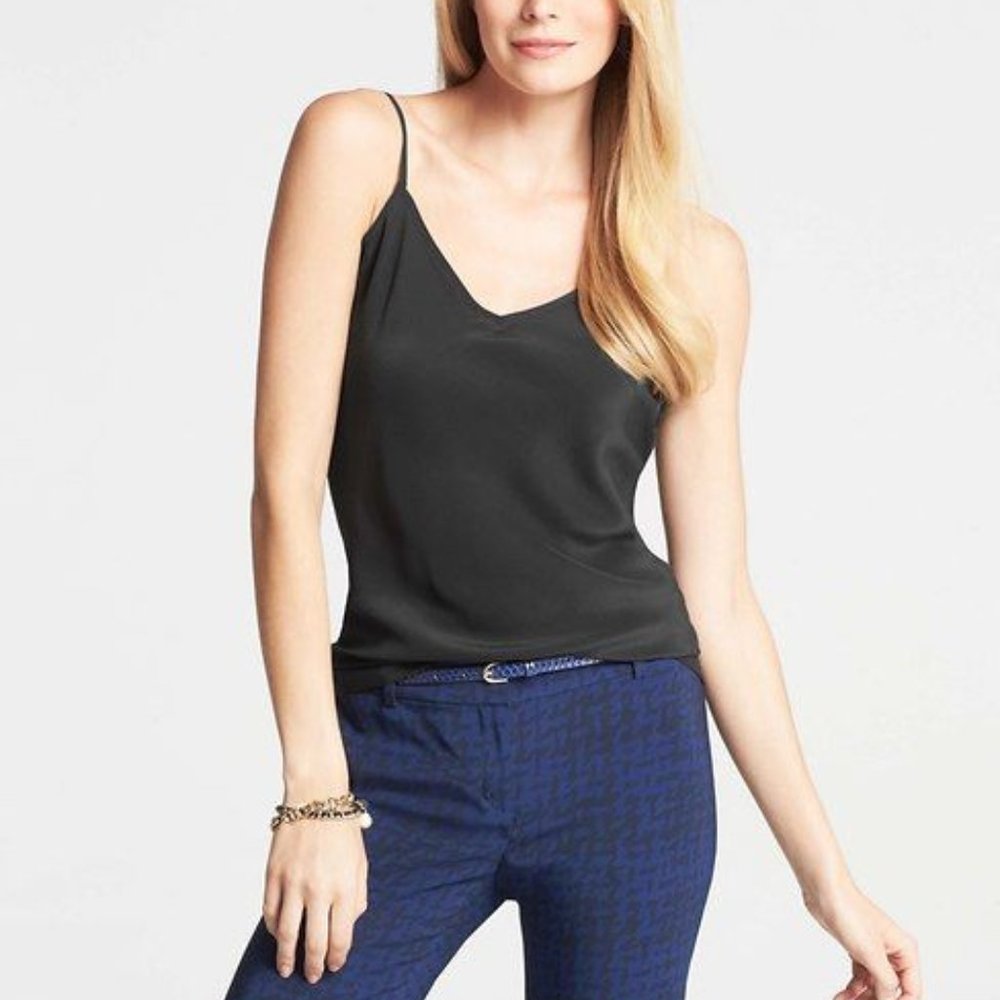 Ann Taylor V-Neck Satin Cami